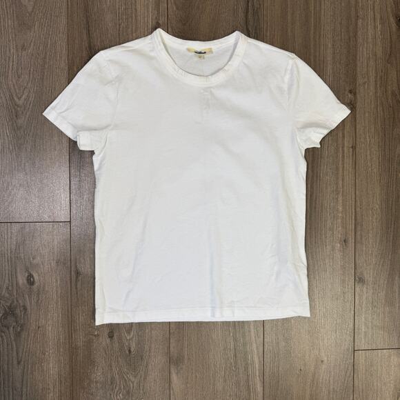 Madewell The Perfect Crewneck Tee WMNS 2XS White Cotton Short Sleeve Lightweight - Picture 4 of 9